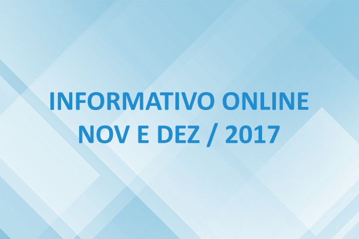 Informativo Online – Nov e Dez / 17