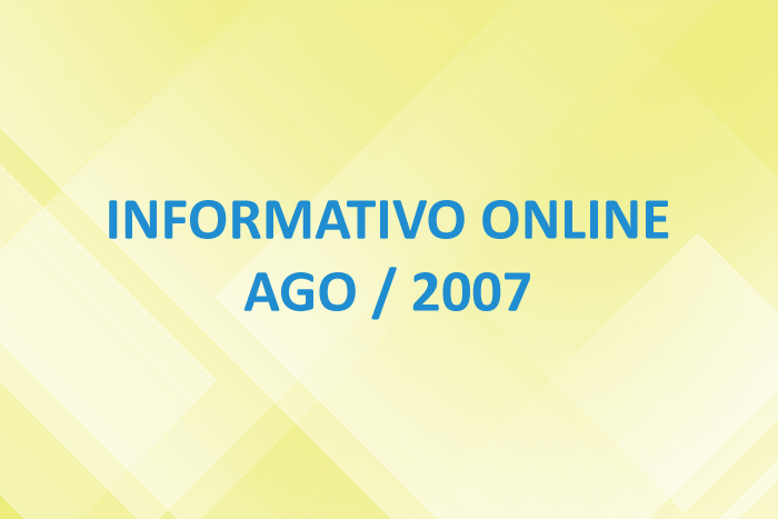 Informativo Online – Ago / 2007