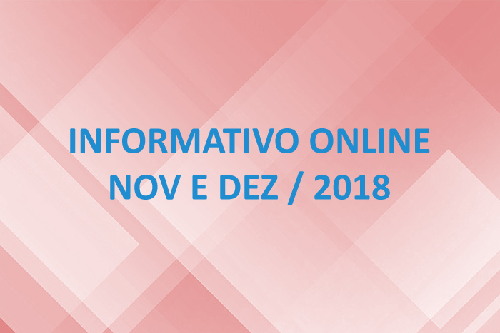 Informativo Online – Nov e Dez / 19