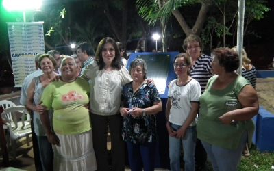 Juliana Damus comemora revitalização da Praça da Gruta