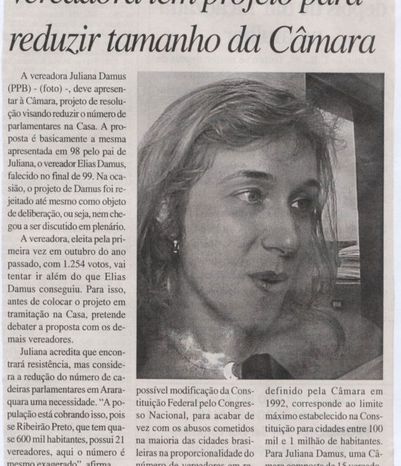 Fixar critérios mais adequados de proporcionalidade para definir número de vereadores