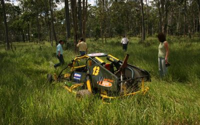 Teste de medição de decibéis na área do kartódromo
