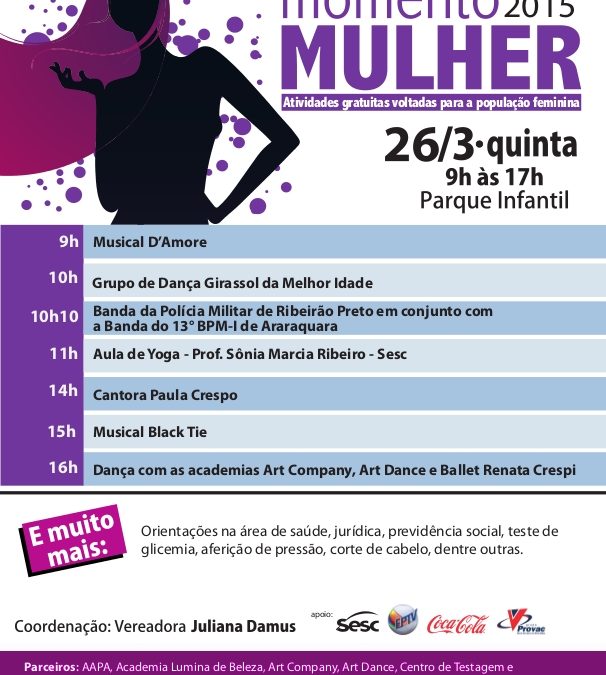 Juliana Damus: quinta-feira é dia do Momento Mulher em Araraquara